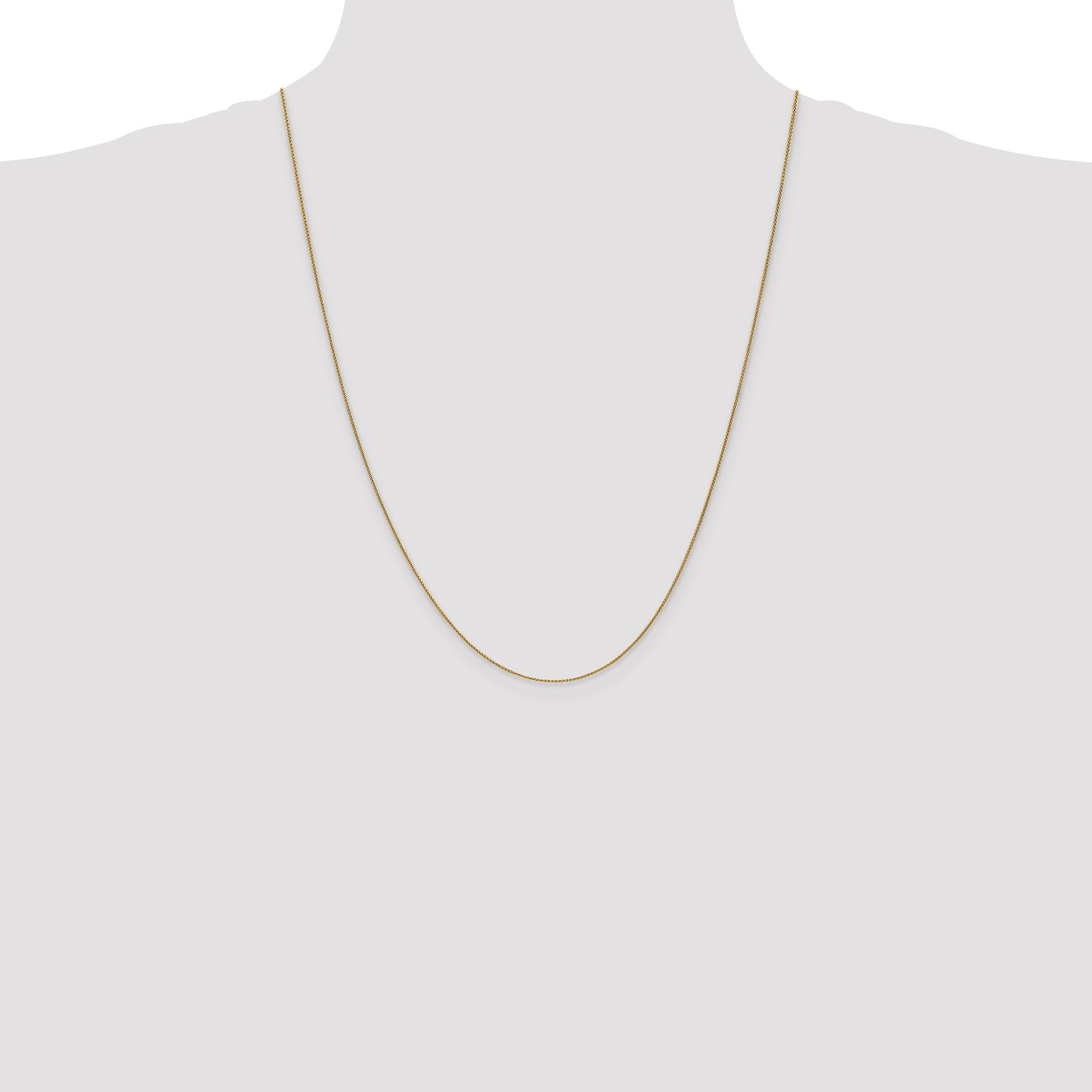 14K 24 inch .85mm Spiga with Lobster Clasp Chain