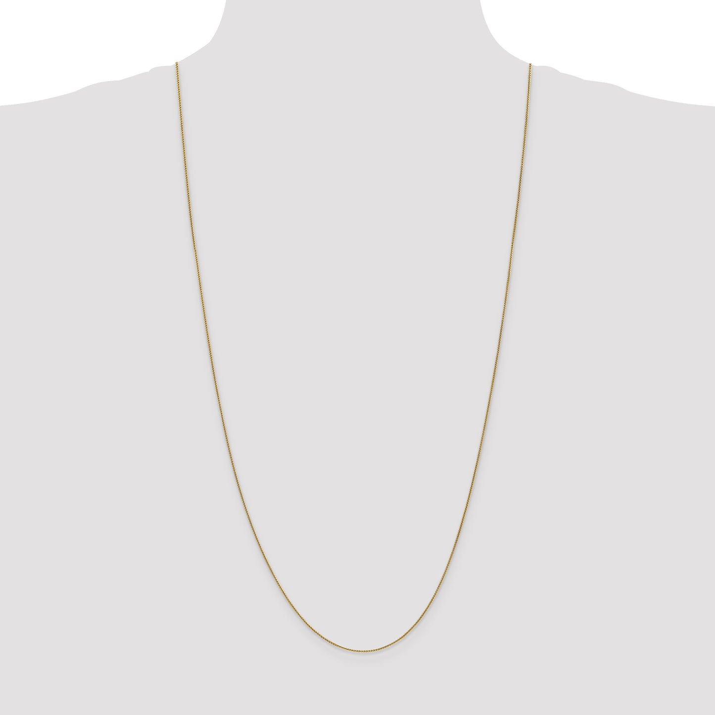 14K 30 inch .85mm Spiga with Lobster Clasp Chain