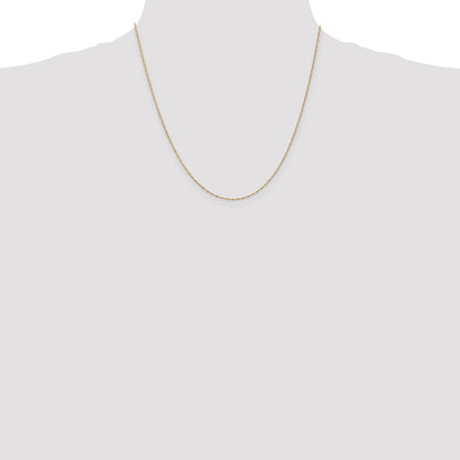 14K 20 inch 1mm Singapore with Spring Ring Clasp Chain
