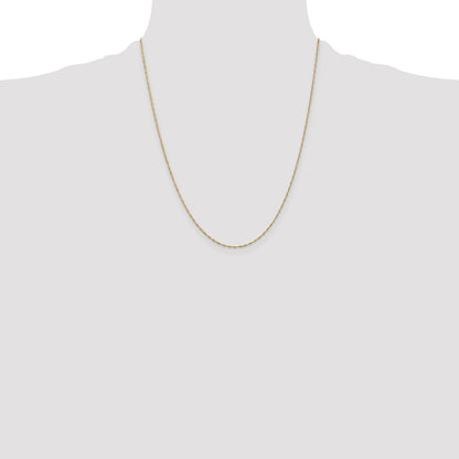 14K 22 inch 1mm Singapore with Spring Ring Clasp Chain