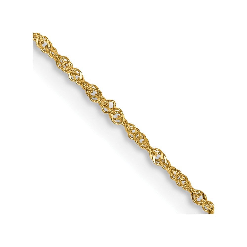 14K 16 inch 1mm Singapore with Spring Ring Clasp Chain