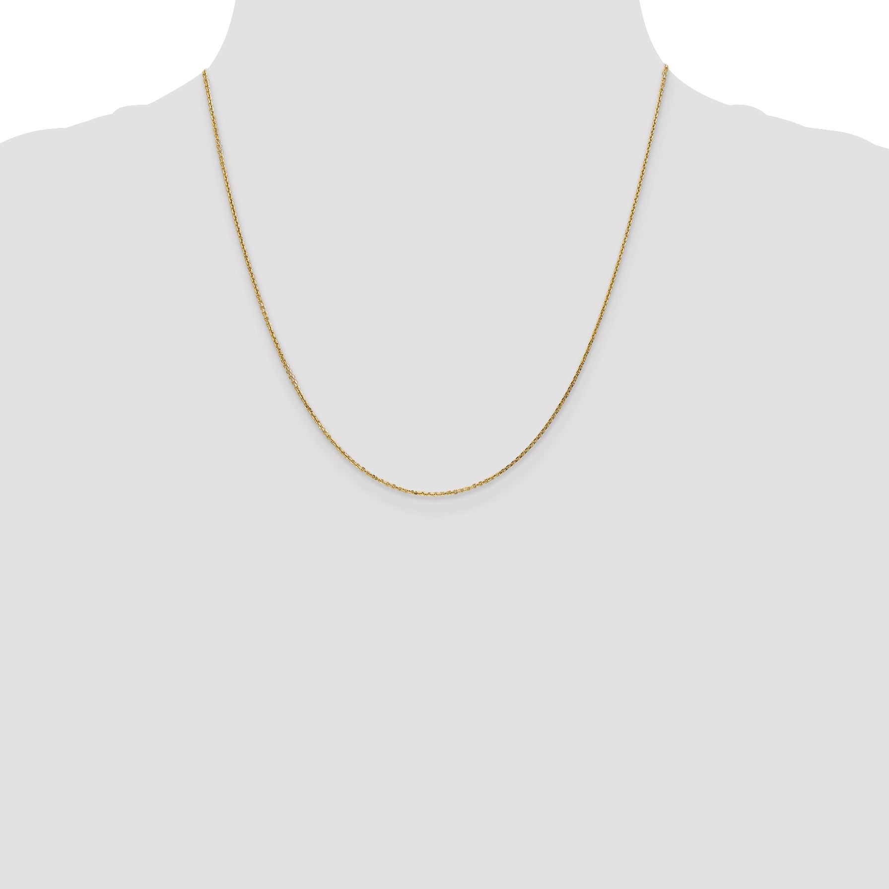 14K 20 inch .95mm Diamond-cut Cable with Lobster Clasp Chain