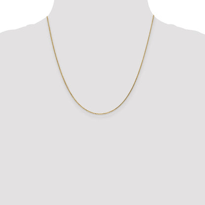 14K 20 inch .95mm Diamond-cut Cable with Lobster Clasp Chain