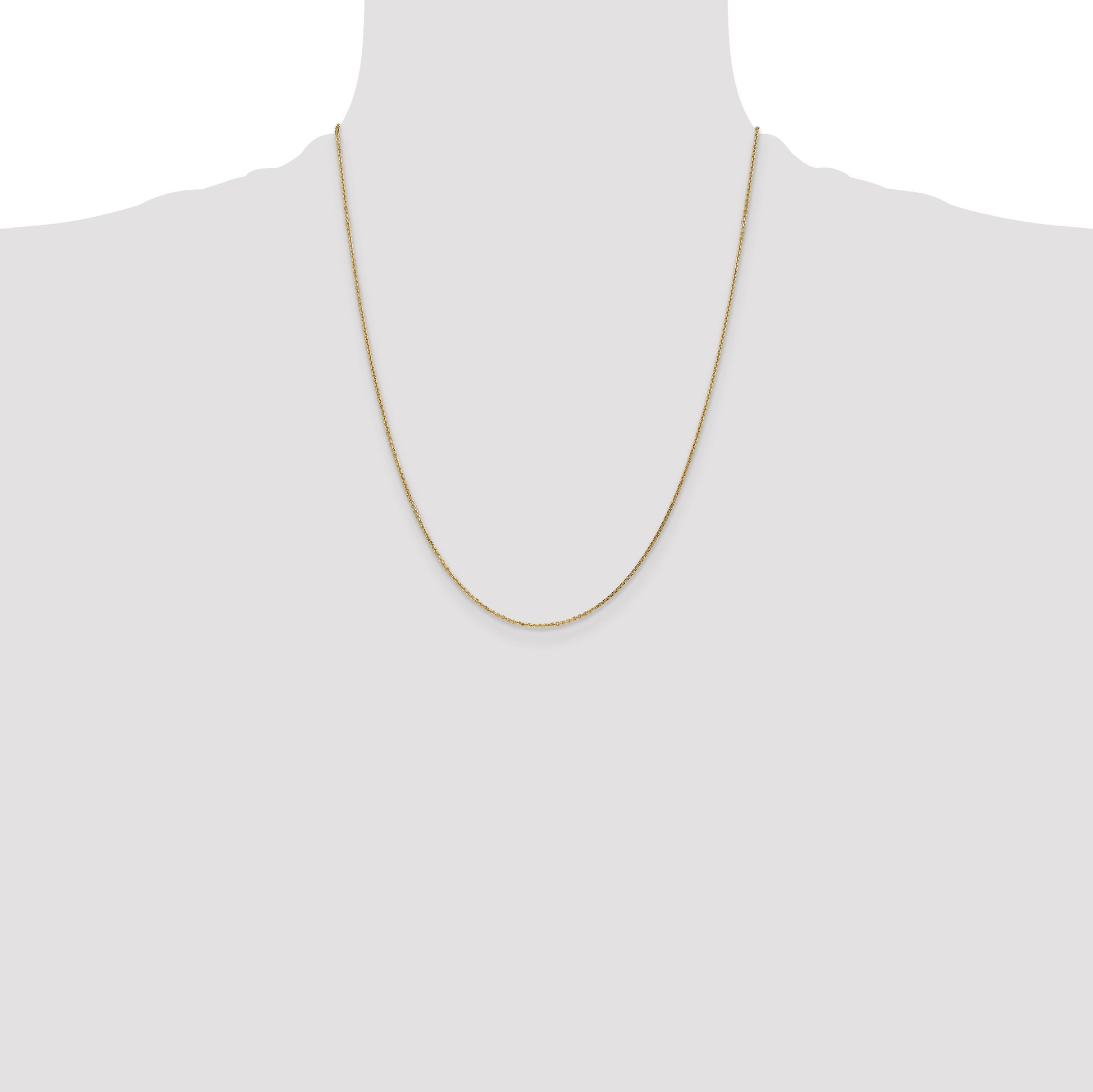 14K 22 inch .95mm Diamond-cut Cable with Lobster Clasp Chain