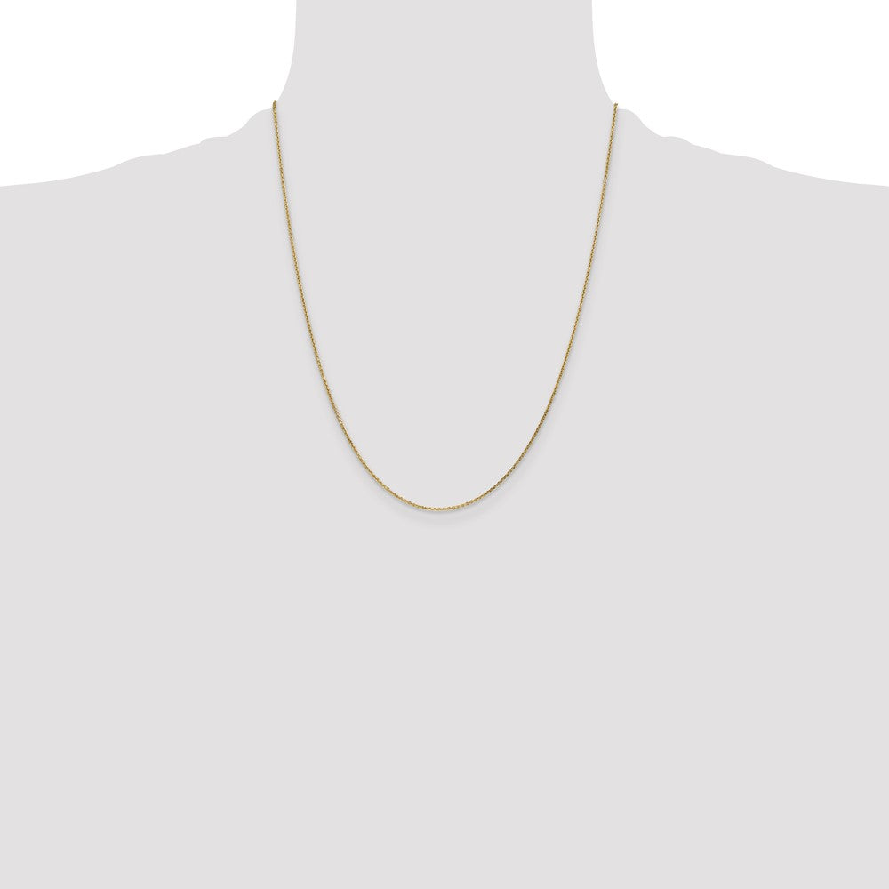 14K 22 inch .95mm Diamond-cut Cable with Lobster Clasp Chain