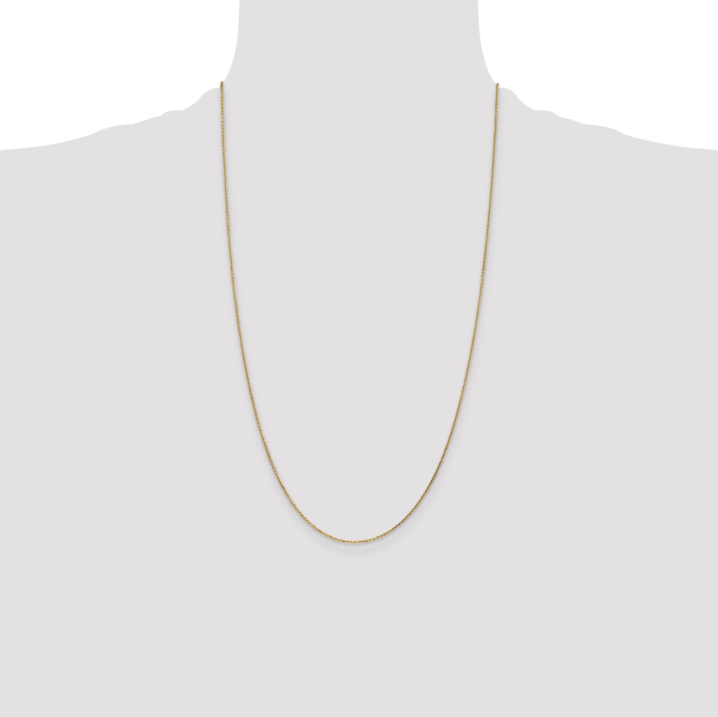 14K 26 inch .95mm Diamond-cut Cable with Lobster Clasp Chain