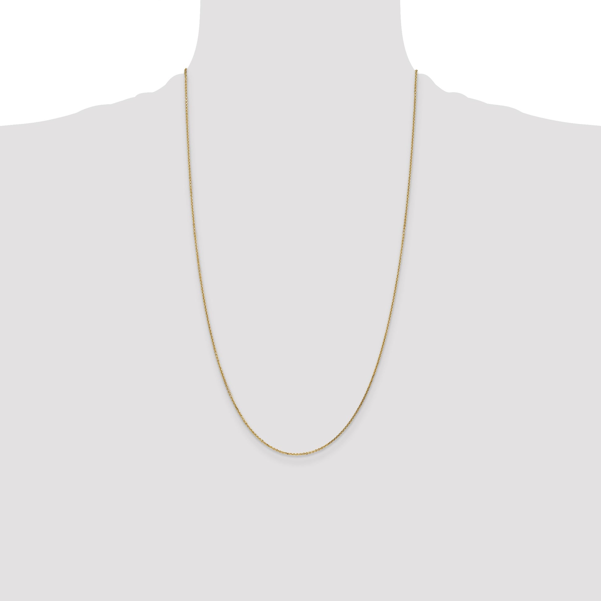 14K 26 inch .95mm Diamond-cut Cable with Lobster Clasp Chain