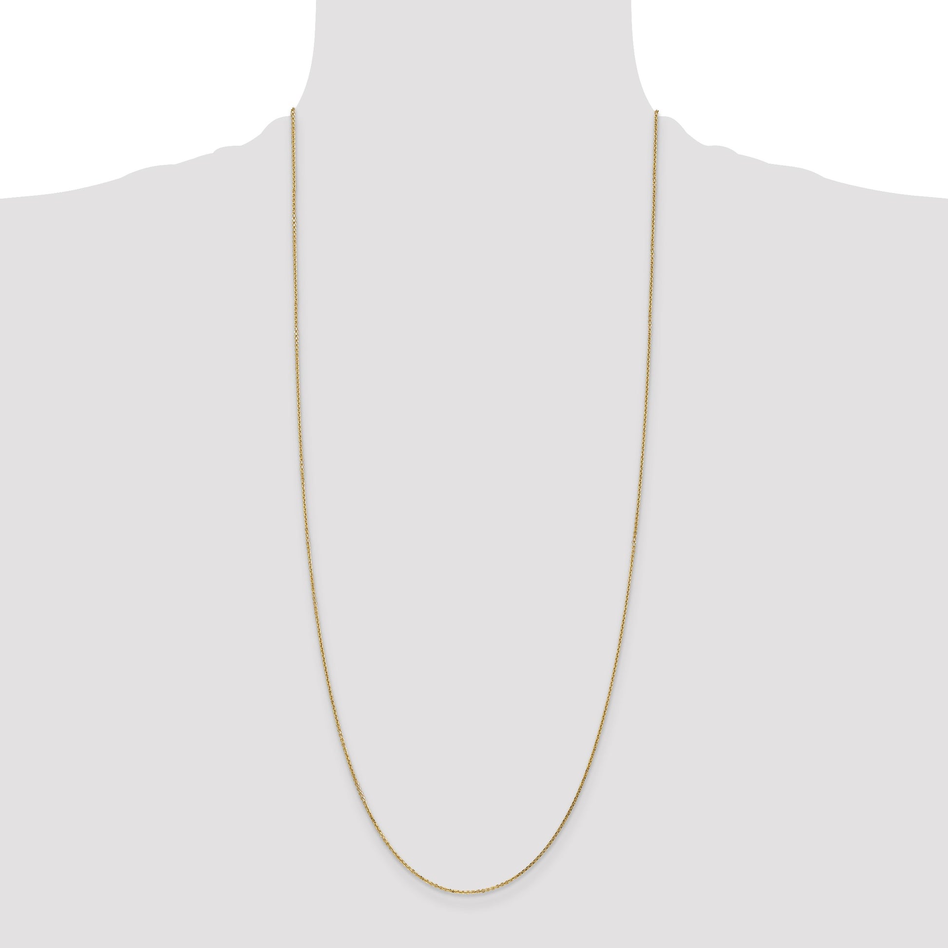 14K 30 inch .95mm Diamond-cut Cable with Lobster Clasp Chain