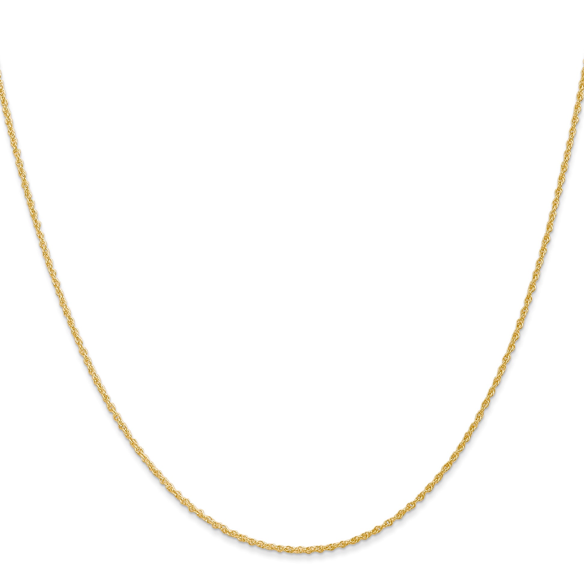 14K 22 inch 1.1mm Baby Rope with Spring Ring Clasp Chain