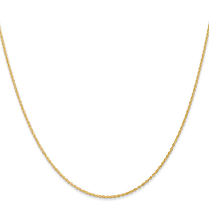 14K 22 inch 1.1mm Baby Rope with Spring Ring Clasp Chain