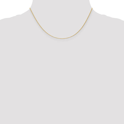 14K 16 inch 1.1mm Baby Rope with Spring Ring Clasp Chain