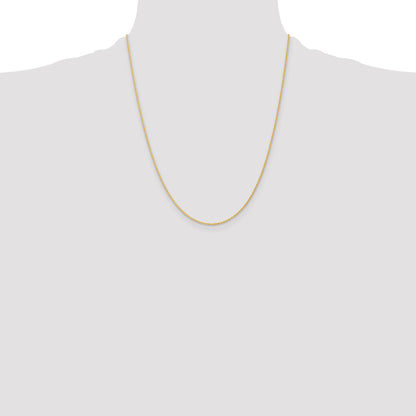 14K 22 inch 1.1mm Baby Rope with Spring Ring Clasp Chain