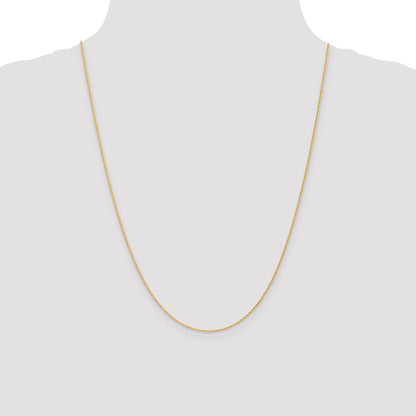 14K 24 inch 1.1mm Baby Rope with Spring Ring Clasp Chain