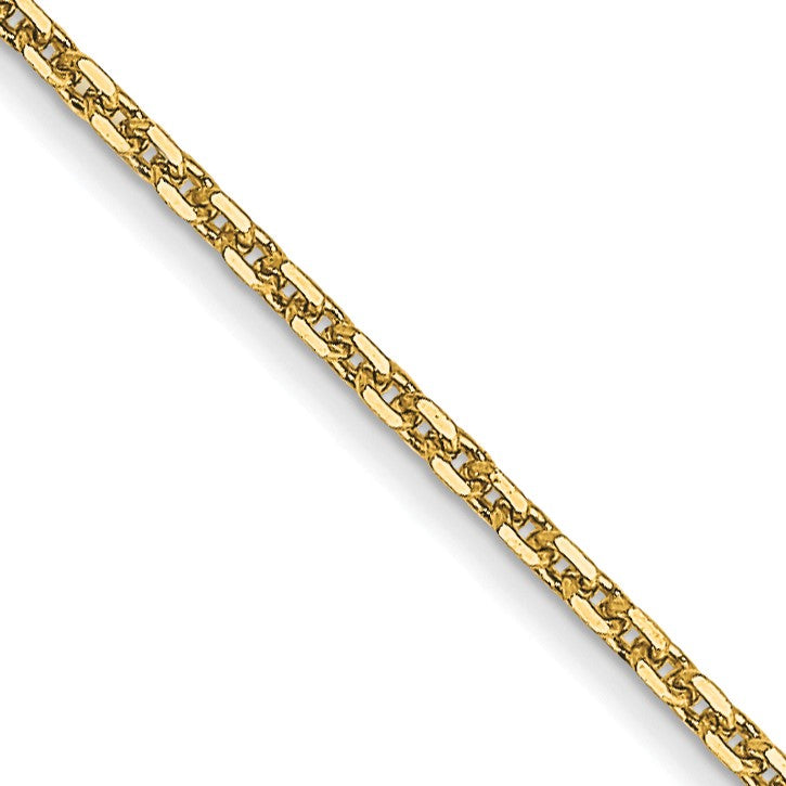 14K 22 inch .95mm Diamond-cut Cable with Lobster Clasp Chain