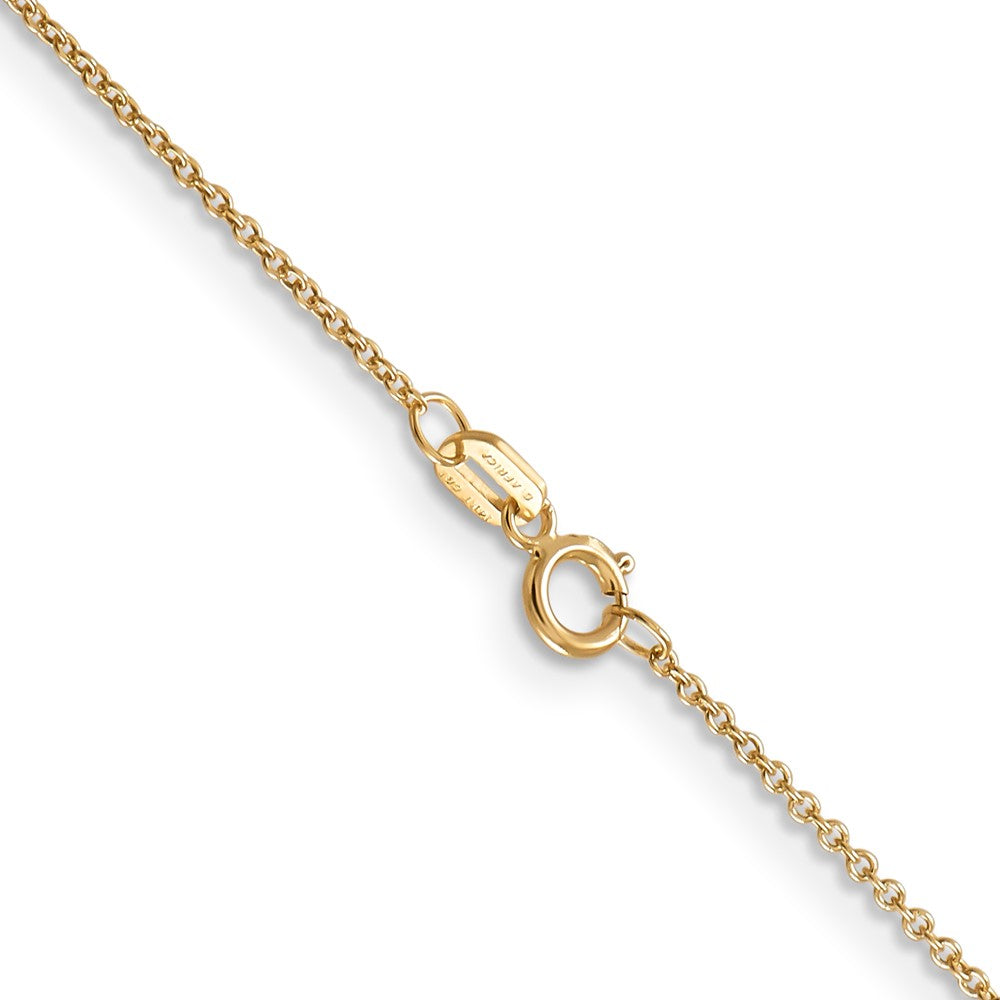 14K 14 inch .9mm Cable with Spring Ring Clasp Chain