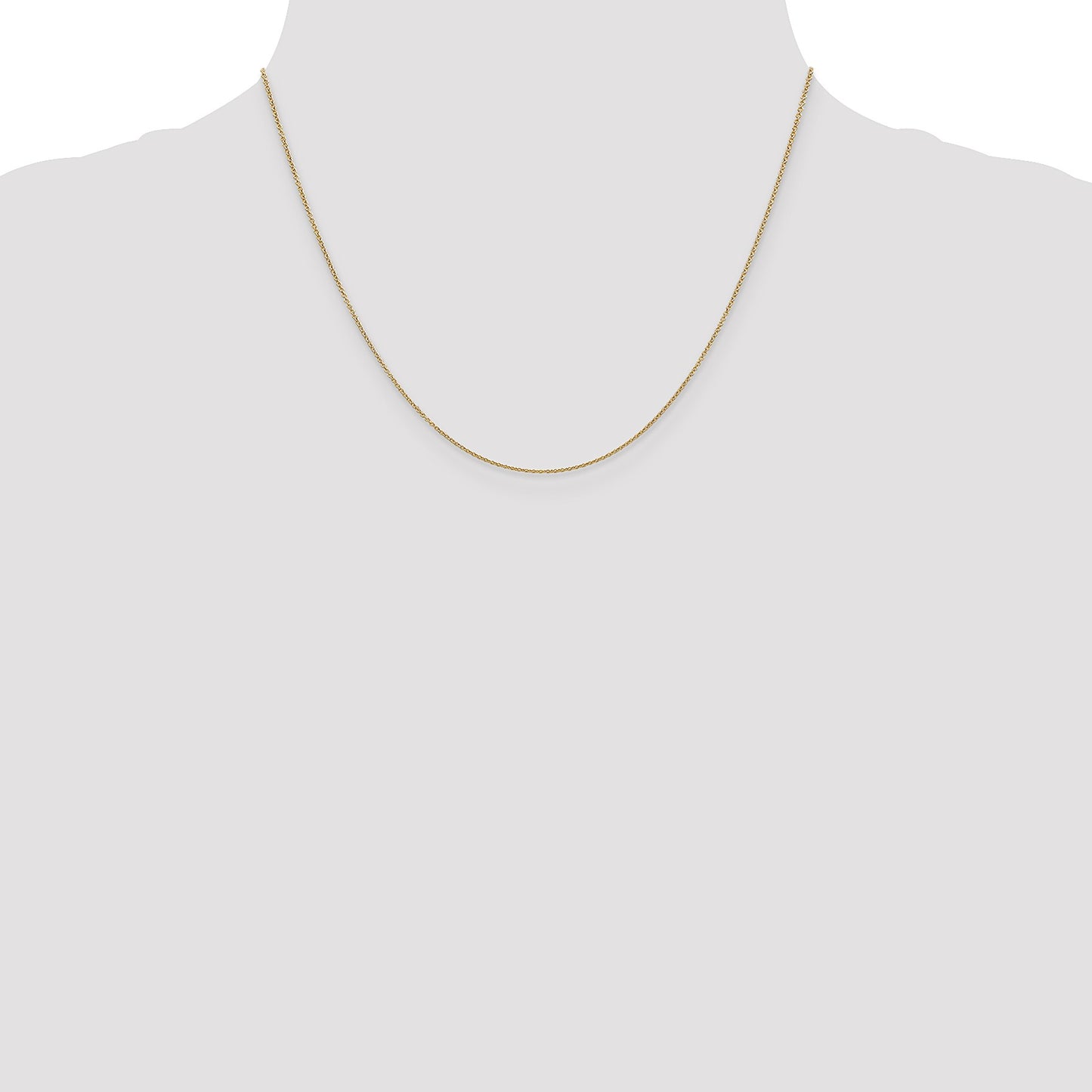 14K 18 inch .9mm Cable with Spring Ring Clasp Chain