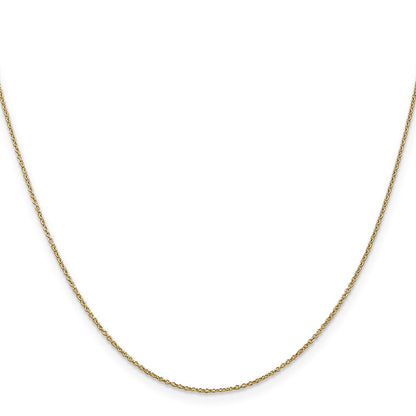 14K 18 inch .9mm Cable with Lobster Clasp Chain