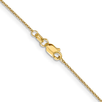 14K 16 inch .9mm Cable with Lobster Clasp Chain