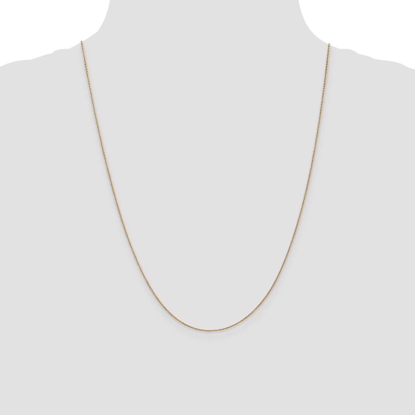 14K 24 inch .9mm Cable with Lobster Clasp Chain