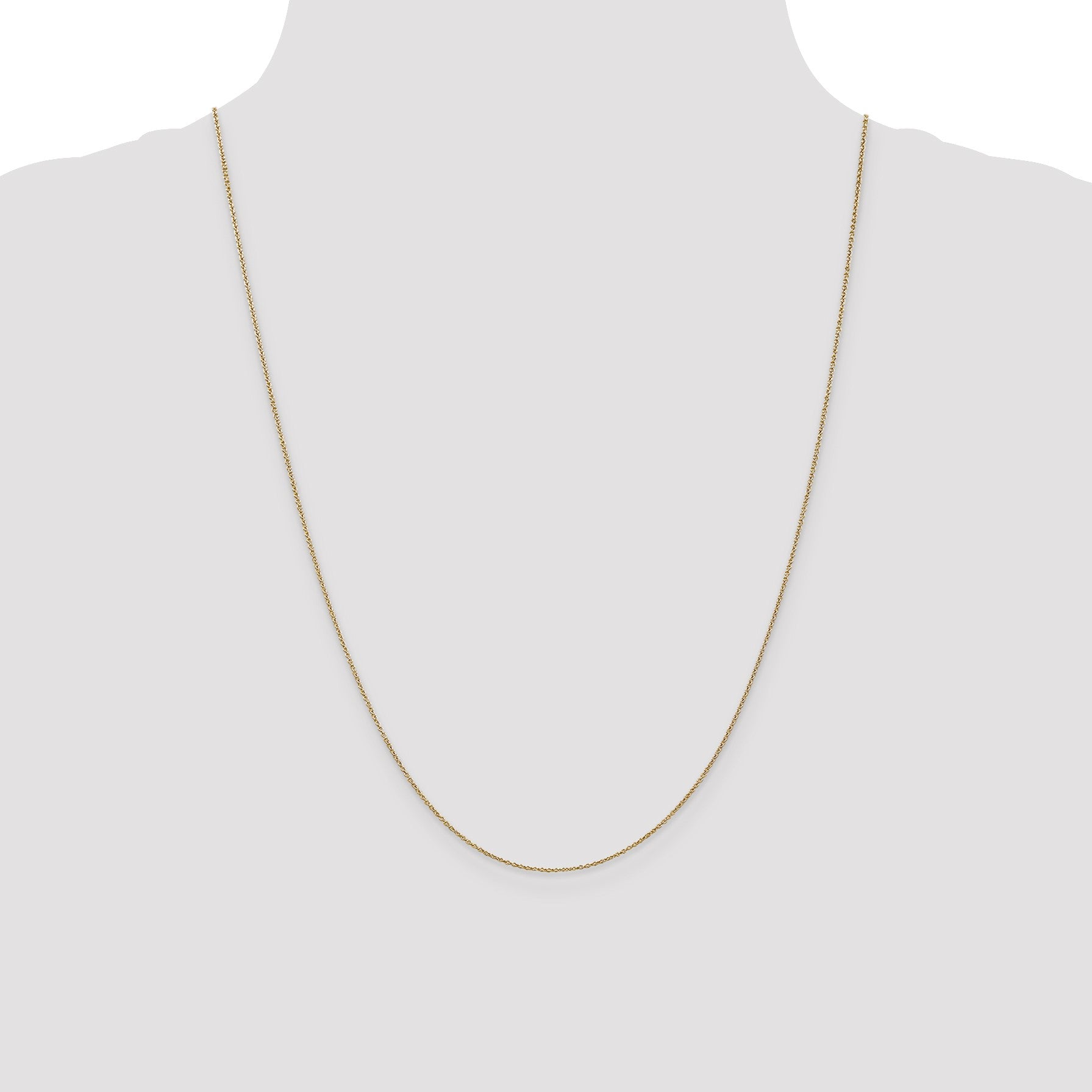14K 24 inch .9mm Cable with Lobster Clasp Chain