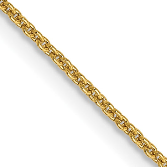 14K 14 inch .9mm Cable with Lobster Clasp Chain