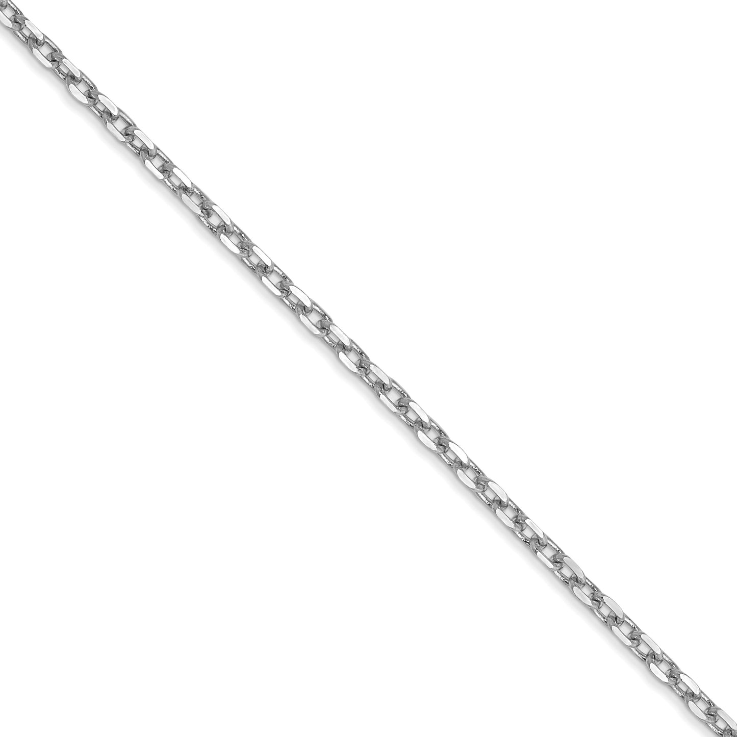 14k WG 1.8mm D/C Round Open Link Cable Chain (100 inch Spool)