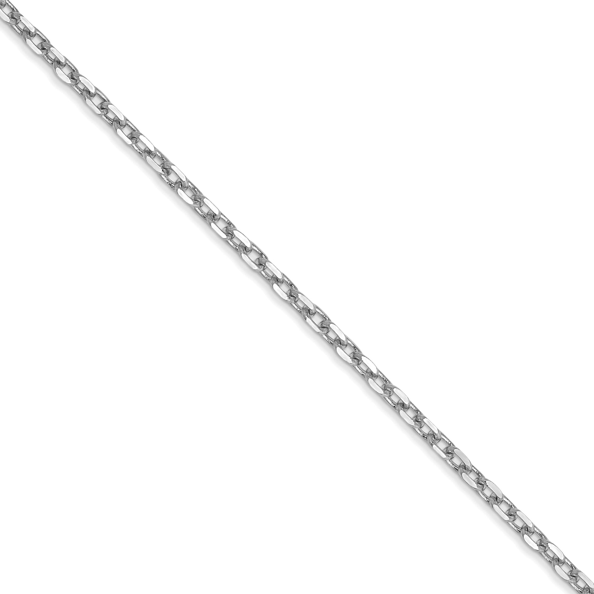 14k WG 1.8mm D/C Round Open Link Cable Chain (100 inch Spool)