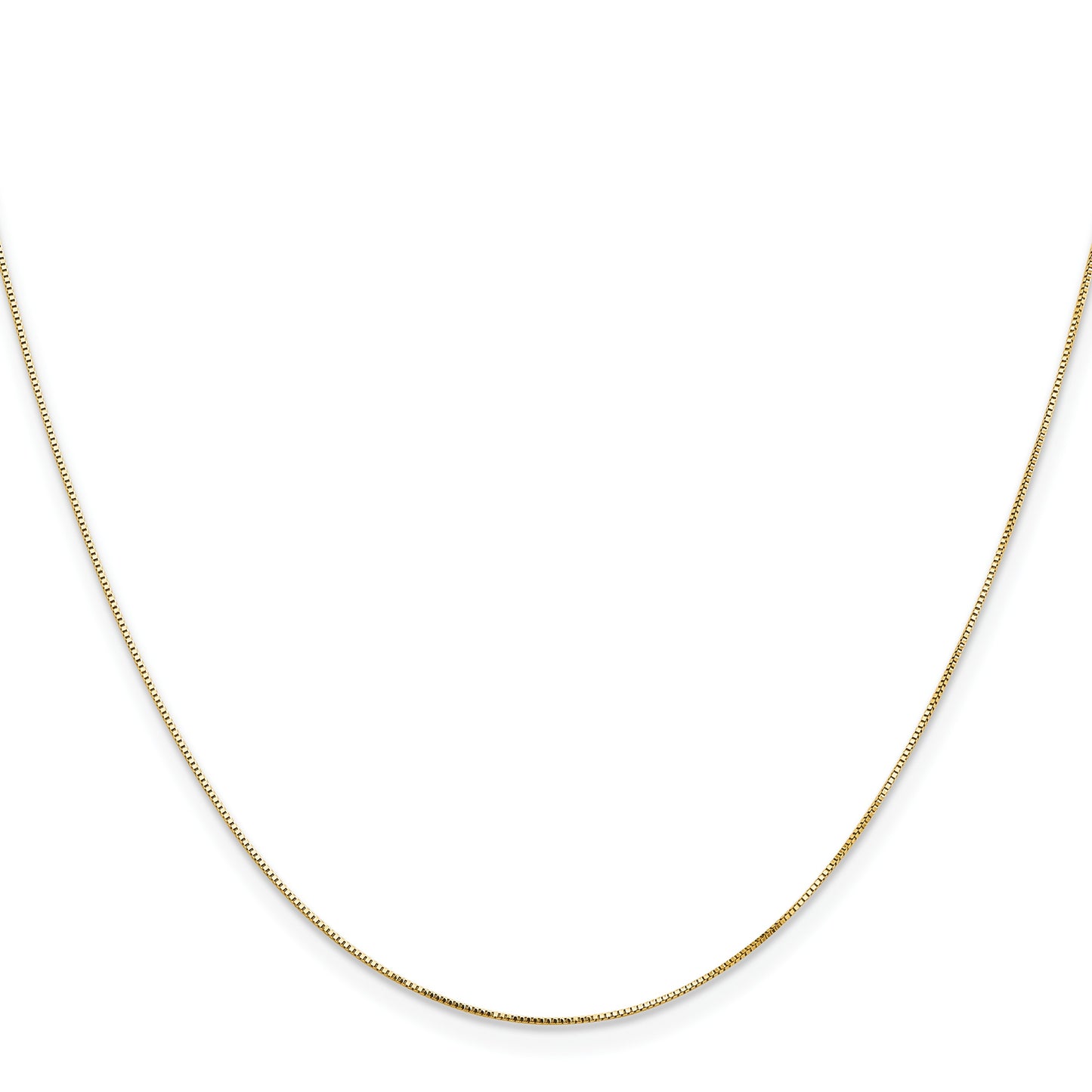 14K 14 inch .5mm Box with Lobster Clasp Chain