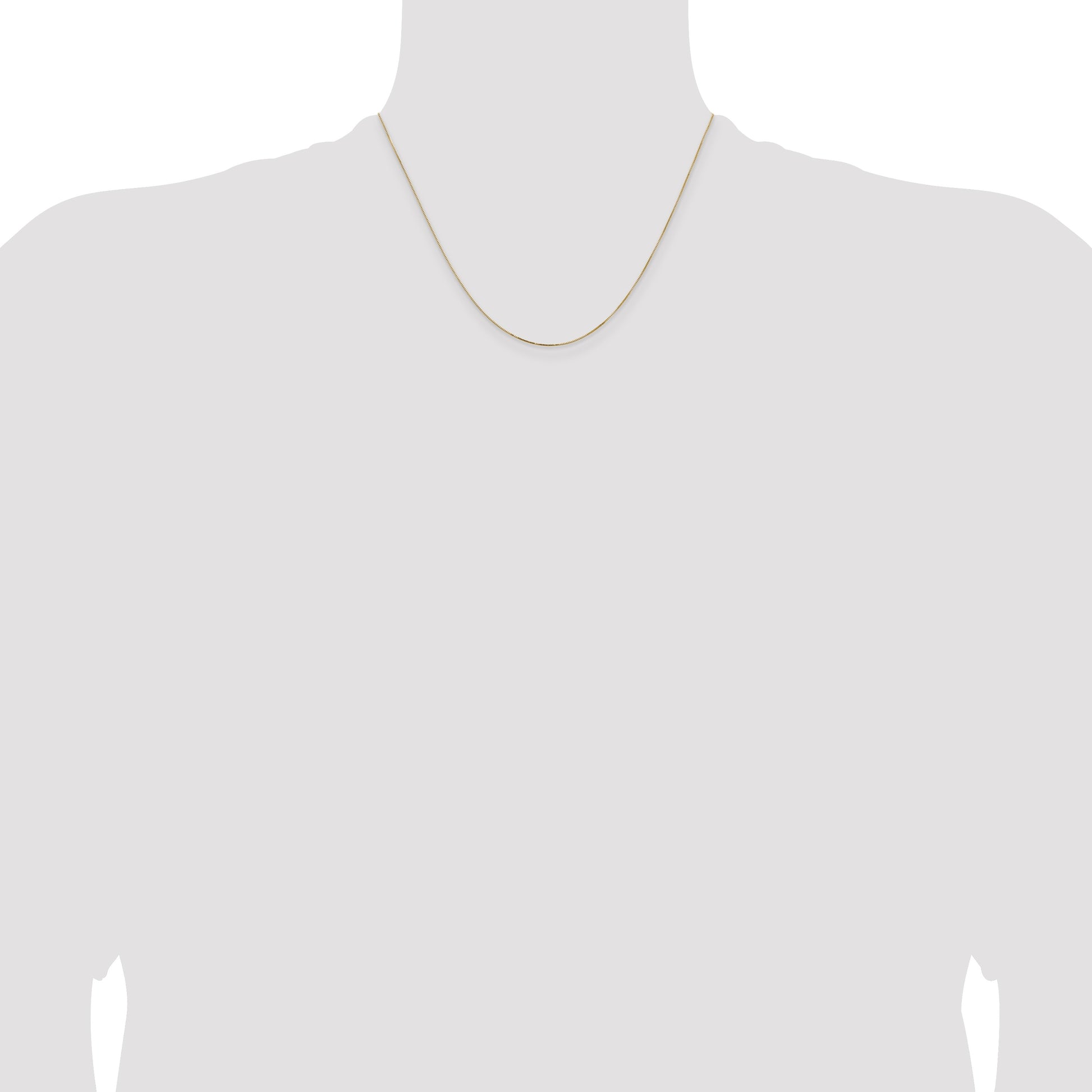 14K 18 inch .5mm Box with Lobster Clasp Chain