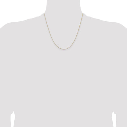 14K 20 inch .5mm Box with Lobster Clasp Chain
