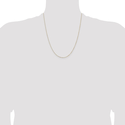 14K 22 inch .5mm Box with Lobster Clasp Chain