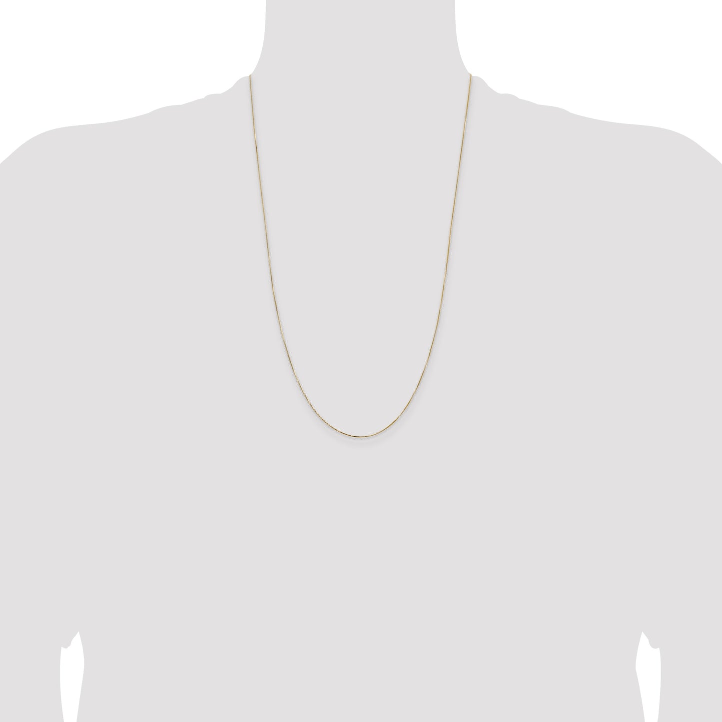 14K 26 inch .5mm Box with Lobster Clasp Chain