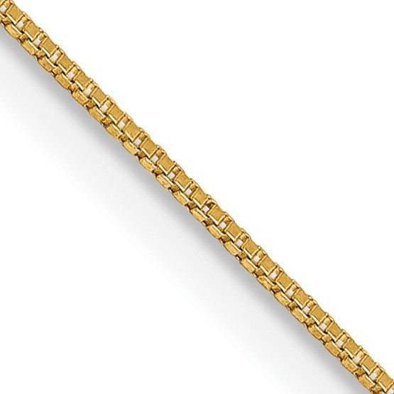 14K 18 inch .5mm Box with Spring Ring Clasp Chain