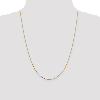 14K 24 inch .7mm Box with Spring Ring Clasp Chain