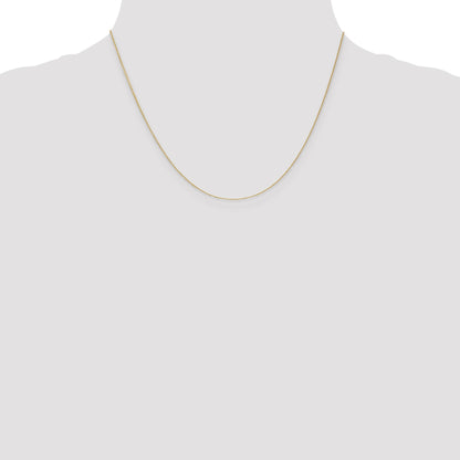 14K 18 inch .65mm Diamond-cut Round Open Link Cable with Lobster Clasp Chain