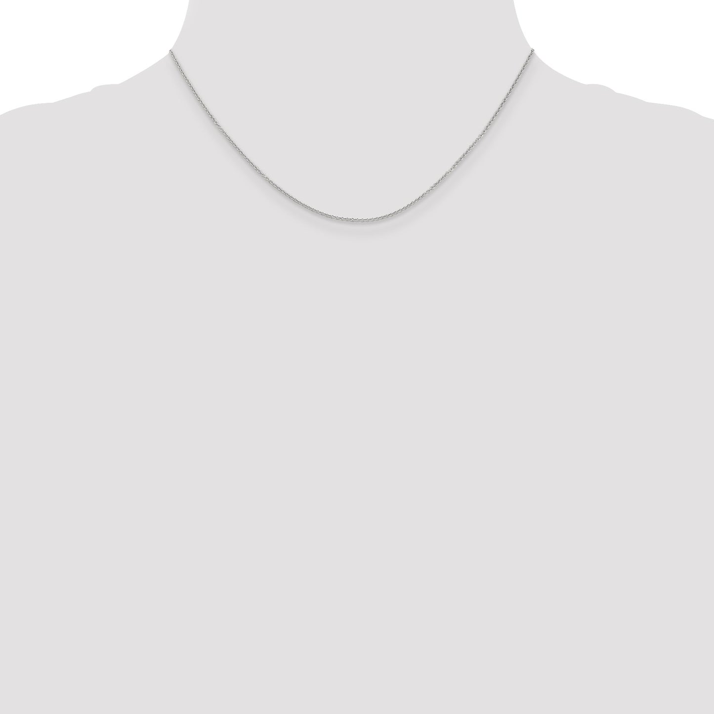 14K White Gold 16 inch 1.2mm Cable with Lobster Clasp Chain