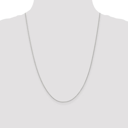 14K White Gold 24 inch 1.2mm Cable with Lobster Clasp Chain