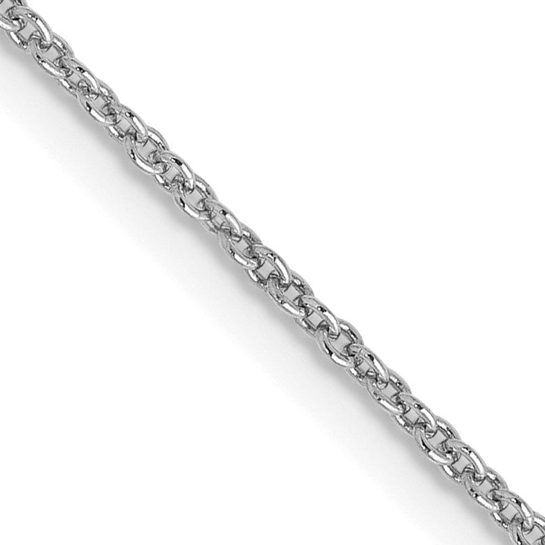 14K White Gold 18 inch 1.2mm Cable with Lobster Clasp Chain