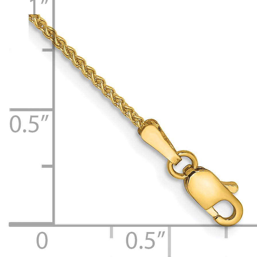 14K 7 inch 1.25mm Spiga with Lobster Clasp Bracelet