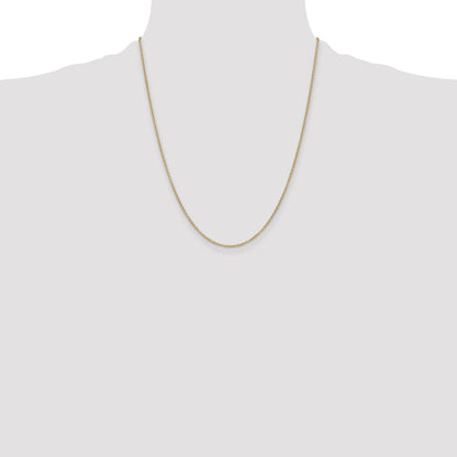 14K 22 inch 1.4mm Round Open Wide Link Cable with Lobster Clasp Chain