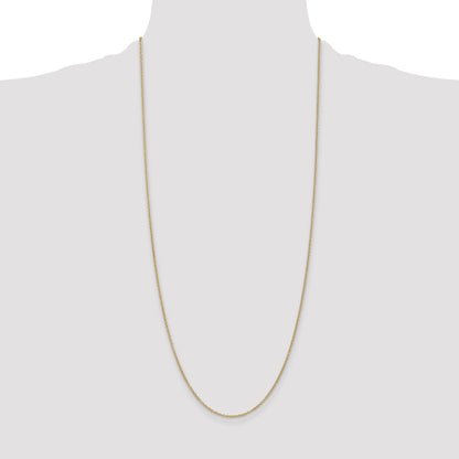 14K 30 inch 1.4mm Round Open Wide Link Cable with Lobster Clasp Chain