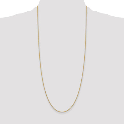 14K 30 inch 1.6mm Round Open Link Cable with Lobster Clasp Chain