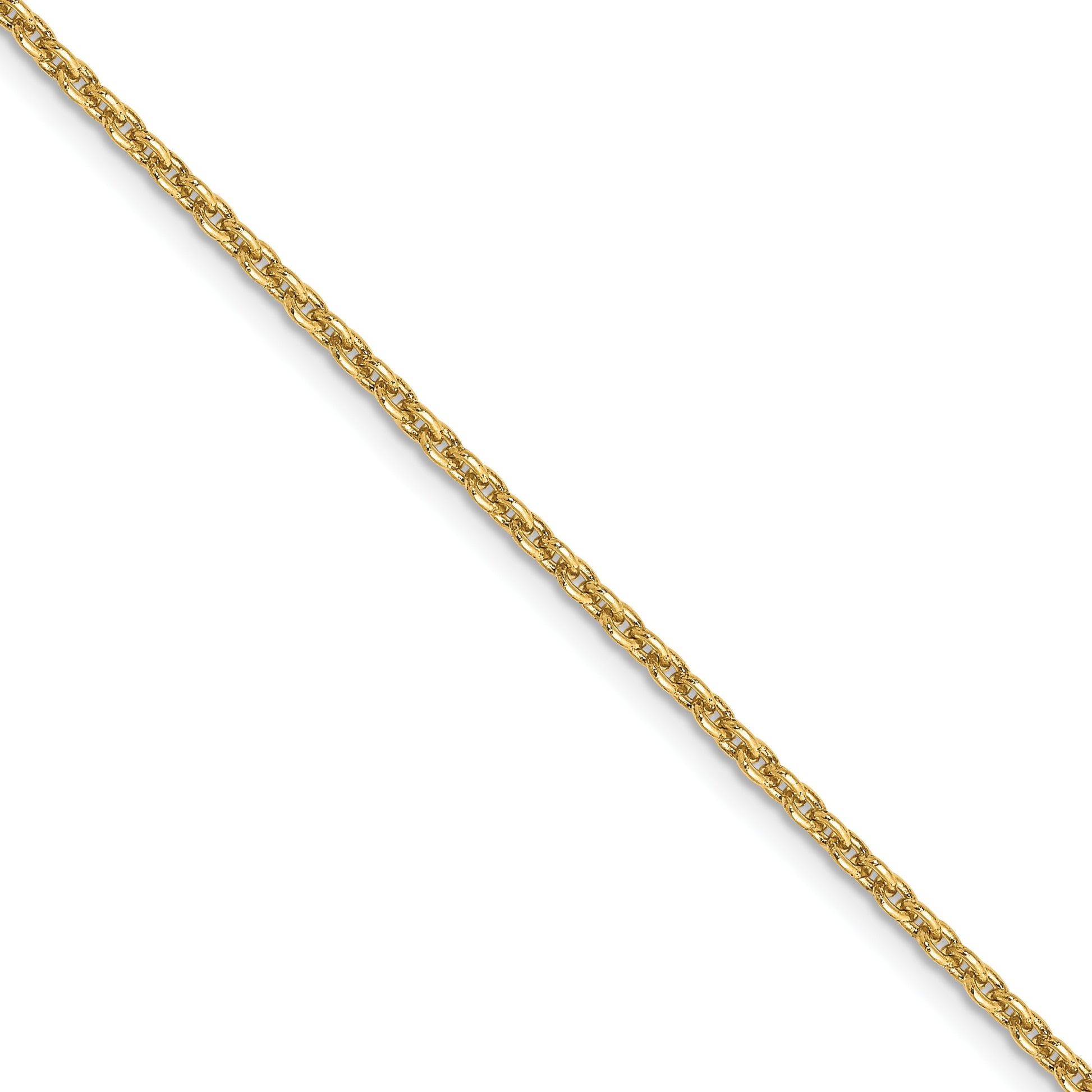14k 2mm Round Open Link Cable Chain (100 inch Spool)