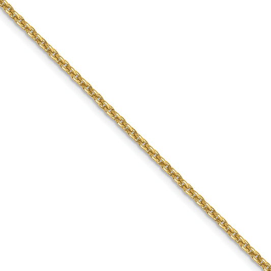 14k 2mm Round Open Link Cable Chain (100 inch Spool)