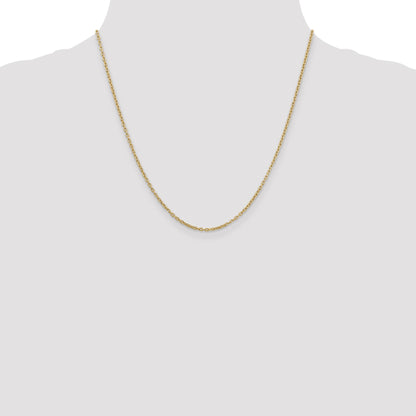 14K 20 inch 2mm Round Open Link Cable with Lobster Clasp Chain