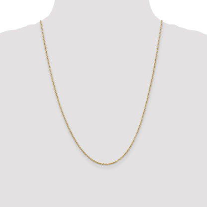 14K 24 inch 2mm Round Open Link Cable with Lobster Clasp Chain