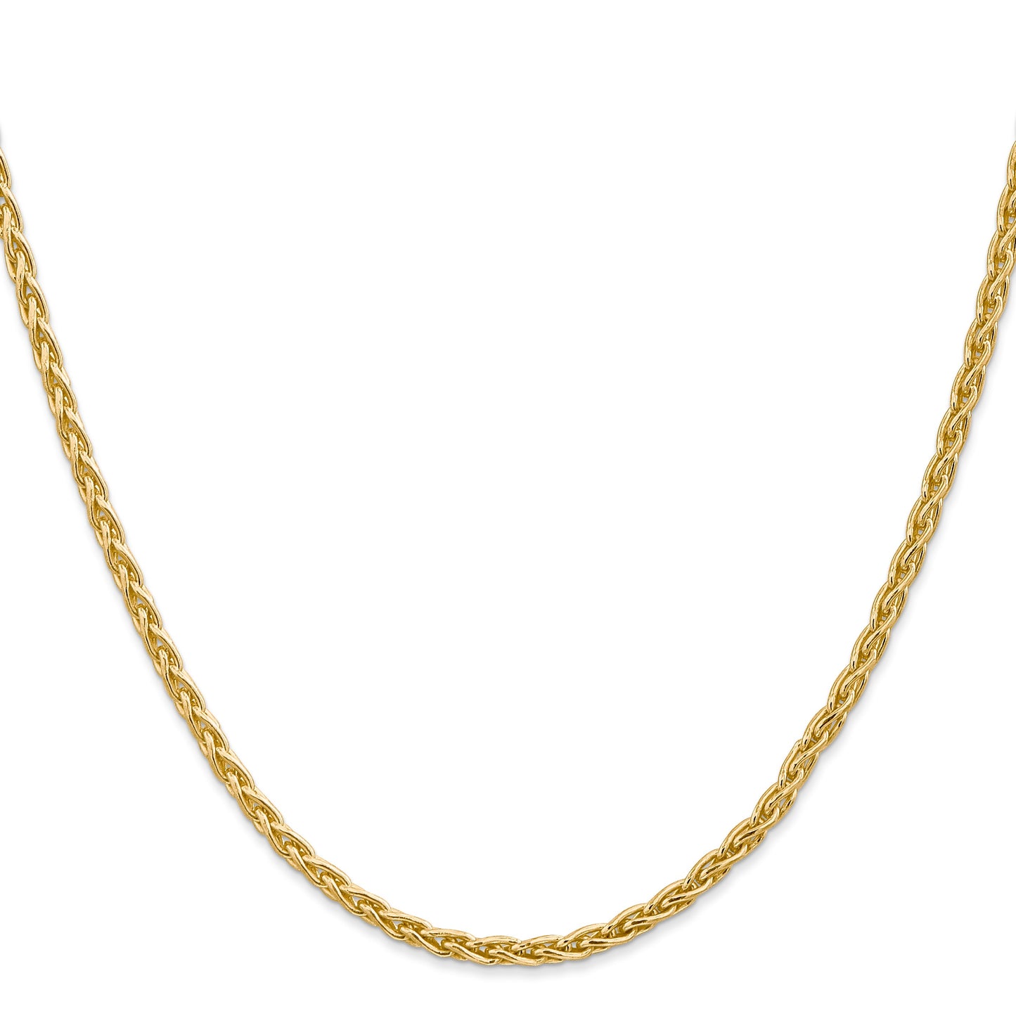 14k 20 inch 3mm Parisian Wheat with Lobster Clasp Chain
