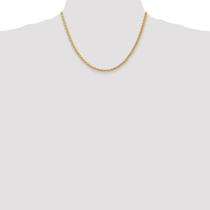 14k 18 inch 3mm Parisian Wheat with Lobster Clasp Chain