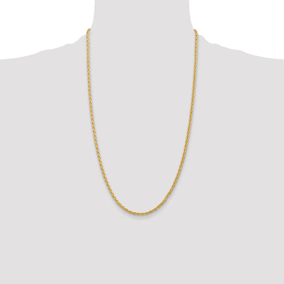 14k 26 inch 3mm Parisian Wheat with Lobster Clasp Chain