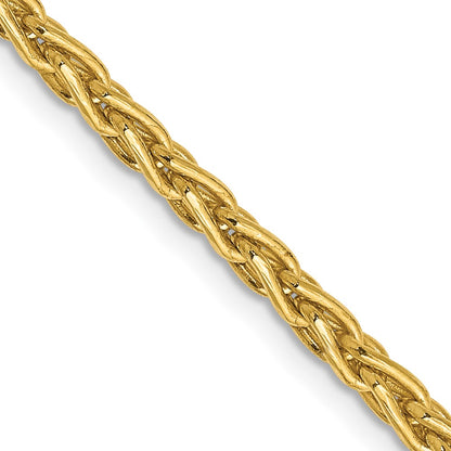 14k 18 inch 3mm Parisian Wheat with Lobster Clasp Chain